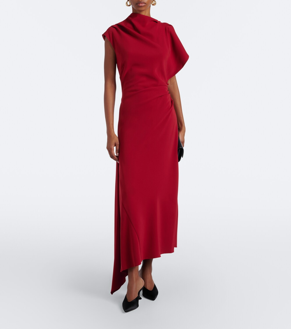 Veronica Beard Brett asymmetric crêpe maxi dress