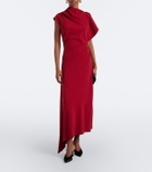 Veronica Beard Brett asymmetric crêpe maxi dress