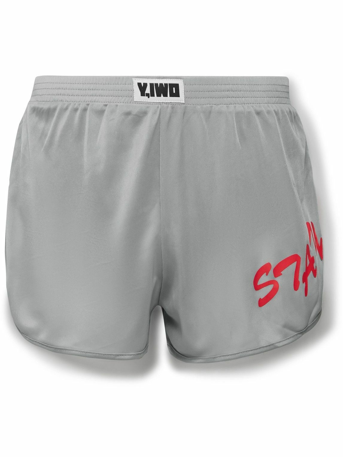 Photo: Y,IWO - Quad Printed Jersey Shorts - Gray