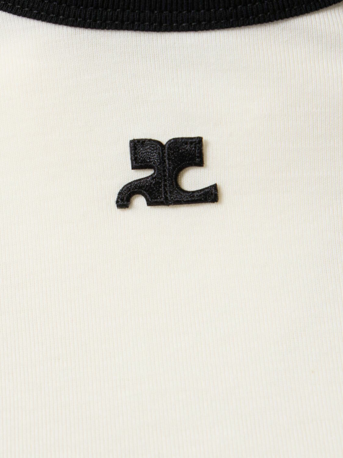 VIP価格★【Courreges】Circle Contrast Cotton T-shirt CIRCLE CONTRAST T-SHIRT - courrèges