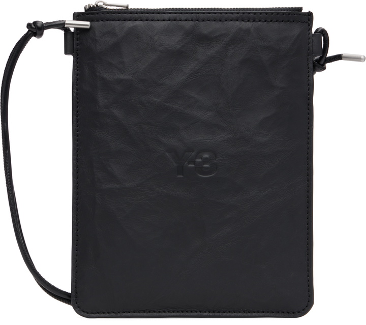 Photo: Y-3 Black Leather Crossbody Pouch