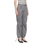 GANNI Gray Stretch Cotton Pocket Cargo Pants
