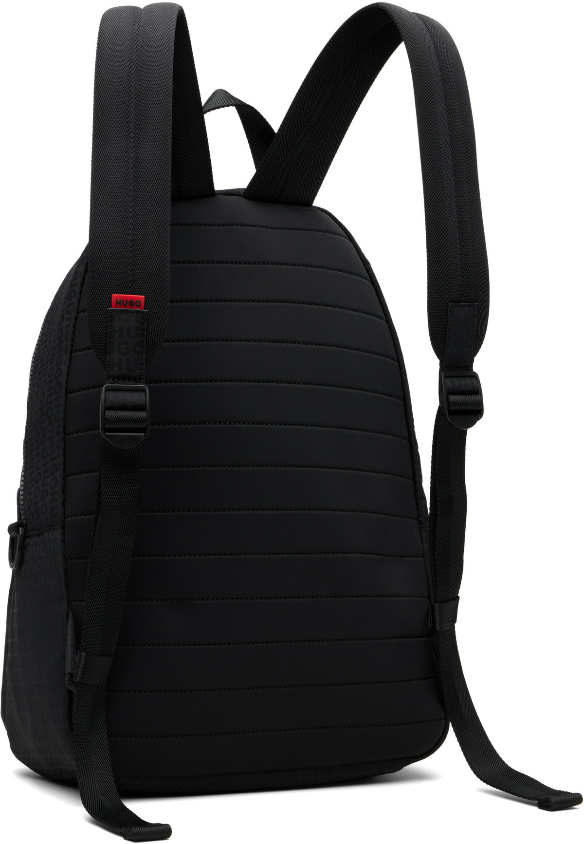 Hugo Black Jacquard Backpack