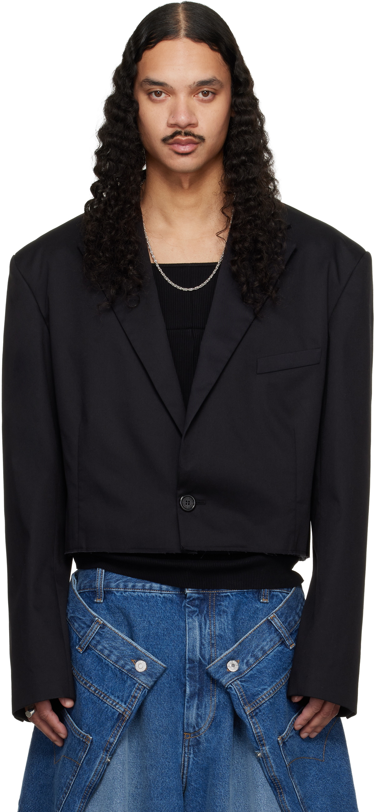 LU'U DAN Black Supa Sleaze Track Jacket LU'U DAN
