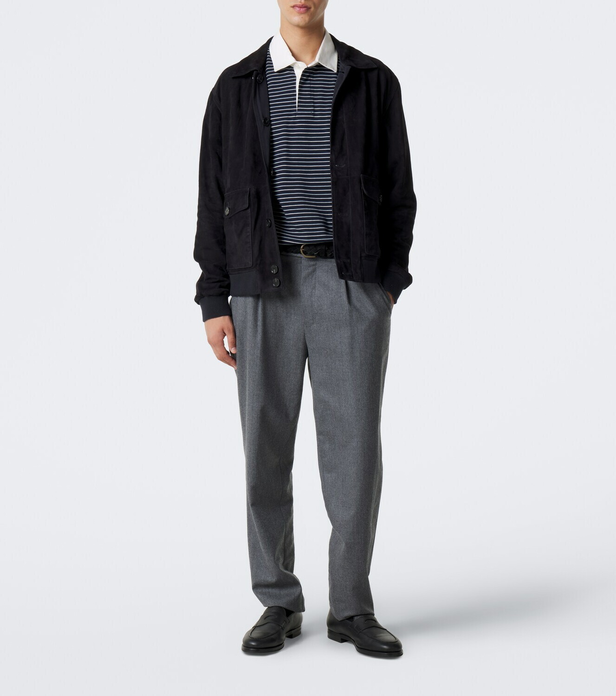 Dunhill Striped cotton piqué polo shirt