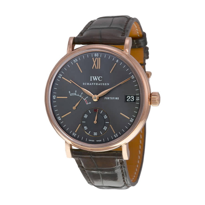 Photo: IWC Portofino Hand Wind Grey Dial 18 kt Rose Gold Mens Watch 5101-04