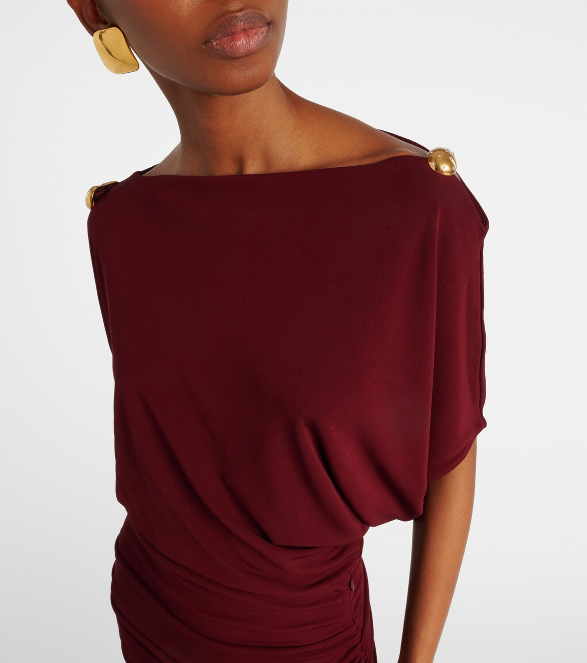 Altuzarra Brina embellished draped jersey gown