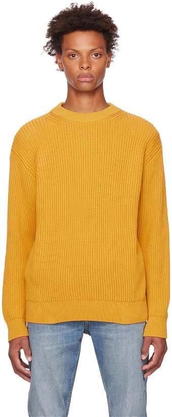 Photo: Nudie Jeans Yellow Frank Sweater