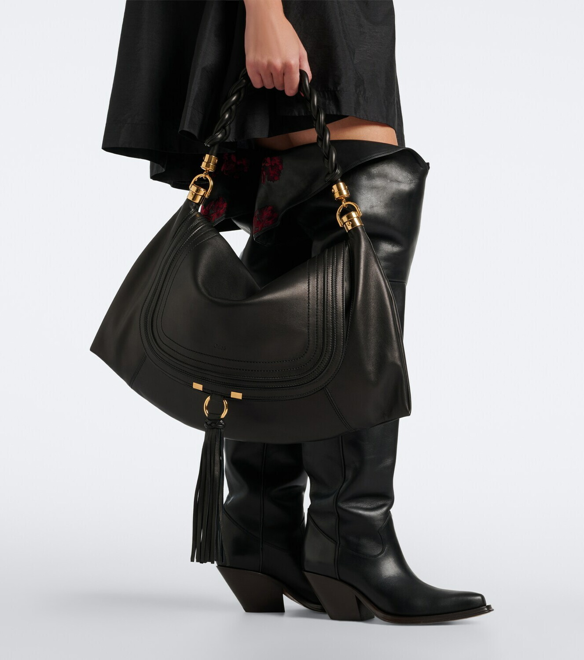 Chloé Marcie Foulard Large leather shoulder bag