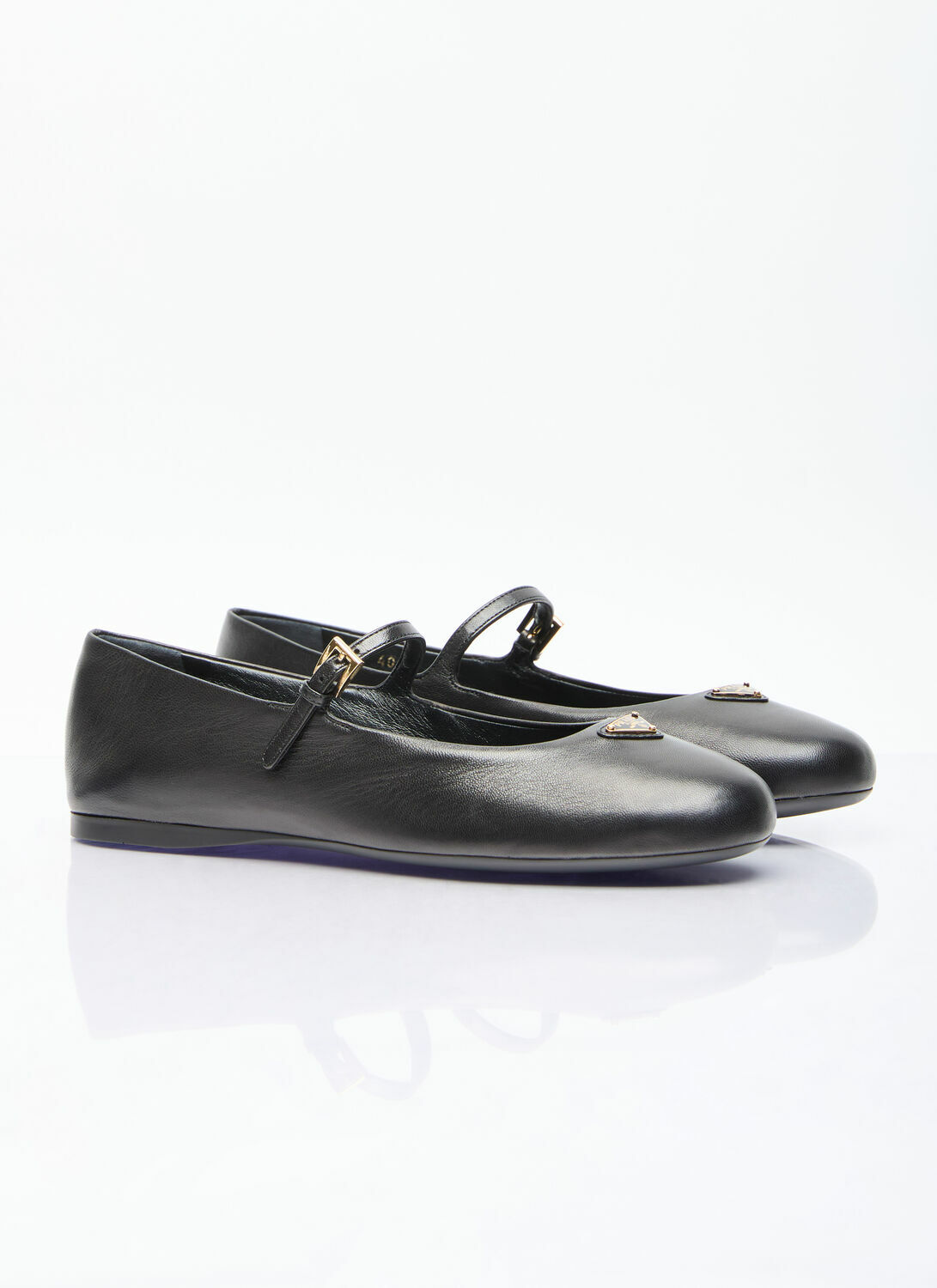 Prada Nappa Leather Ballerina Flats