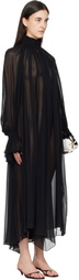 KHAITE Black Edgar Maxi Dress