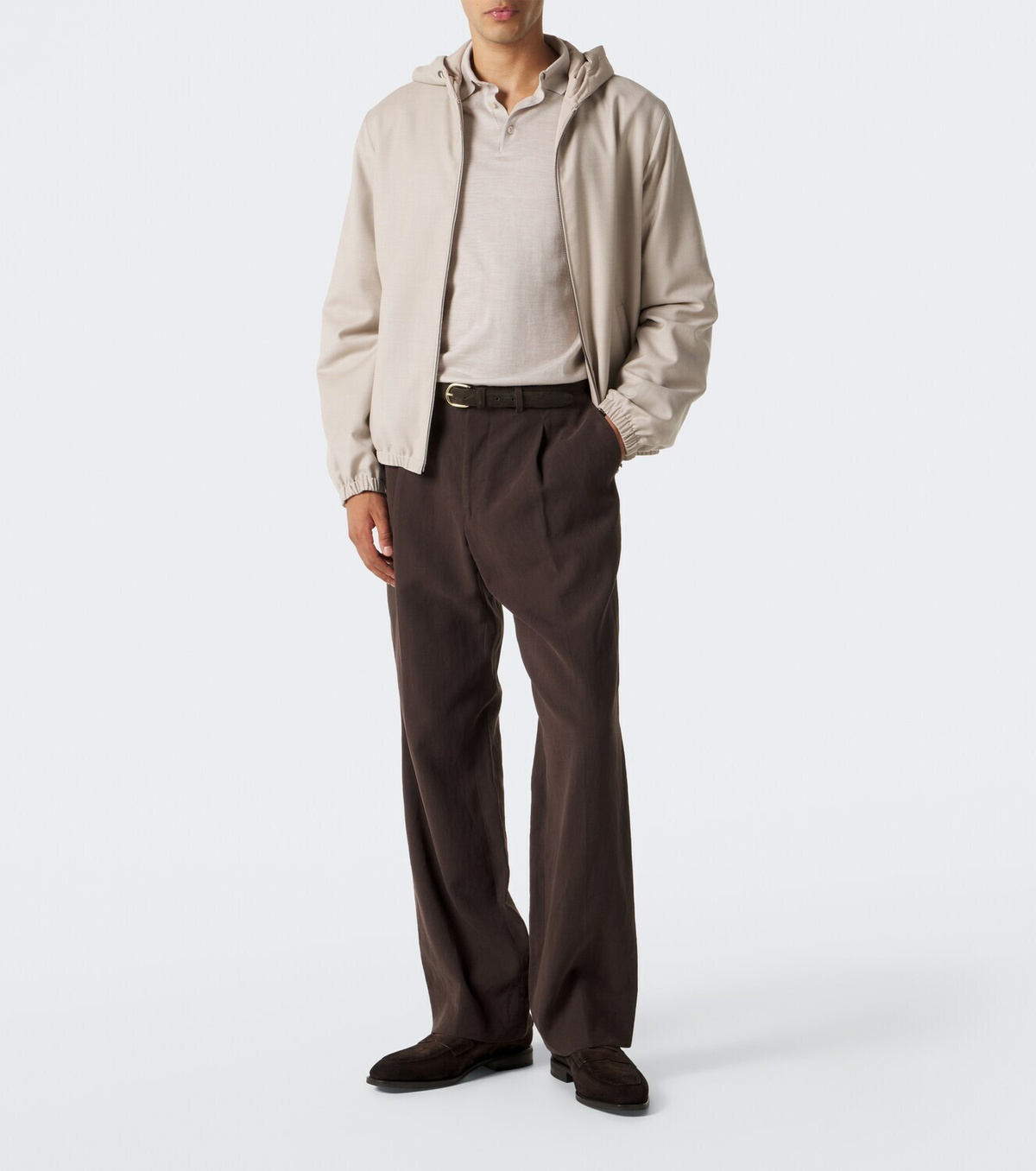 Agnona Wool, silk and cashmere polo sweater