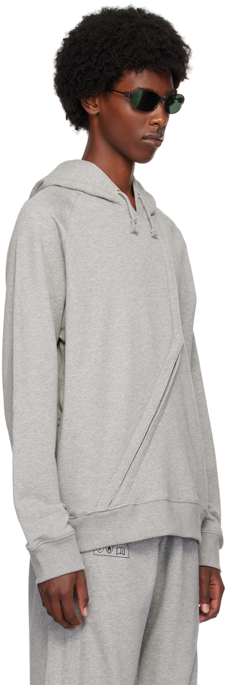Olly Shinder Gray Split Hoodie