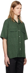 Pilgrim Surf + Supply Green Sam Paisley Short Sleeve Shirt