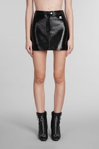 Courrèges Skirt In Black Polyuretan