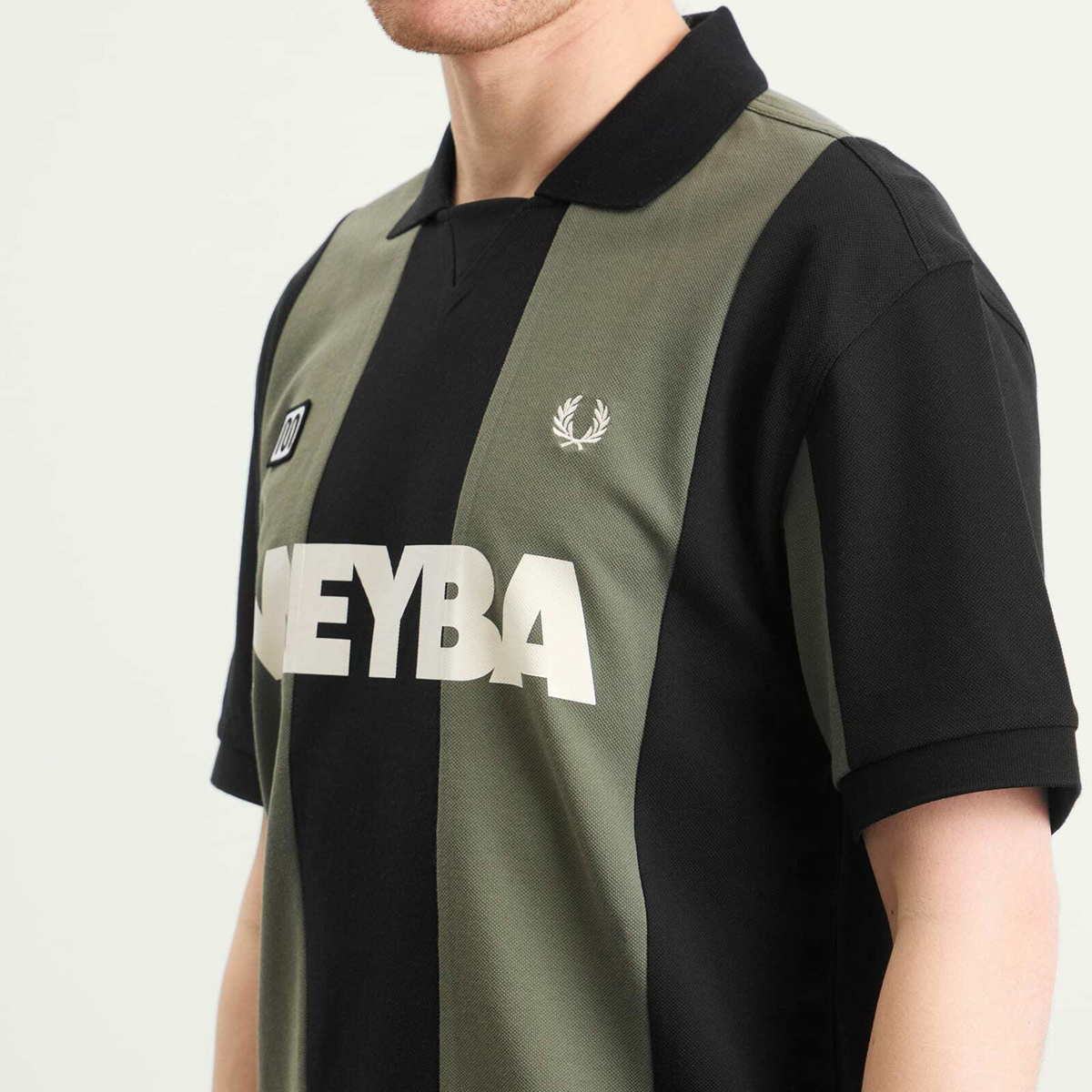 Fred Perry Men's Meyba Cut And Sew Polo Shirt in Black