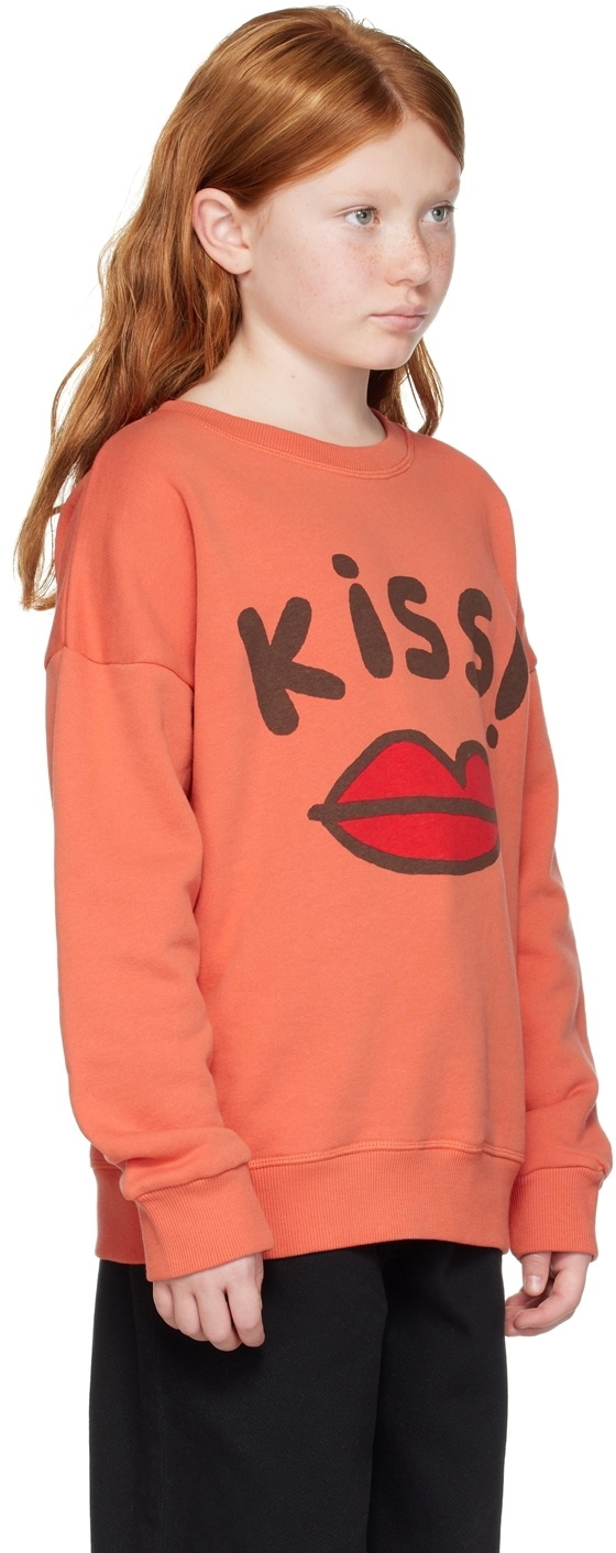 nadadelazos Kids Red 'Kiss' Sweatshirt