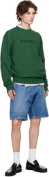 JW Anderson Green Logo Embroidery Sweatshirt