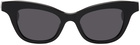 Alexander McQueen Black Cat-Eye Sunglasses