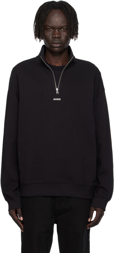 Photo: Hugo Black Zip Neck Sweatshirt