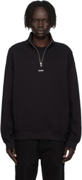 Hugo Black Zip Neck Sweatshirt
