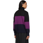 Dries Van Noten Black and Purple Tapas Turtleneck