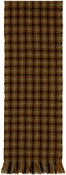 Margaret Howell Brown Dogtooth Scarf