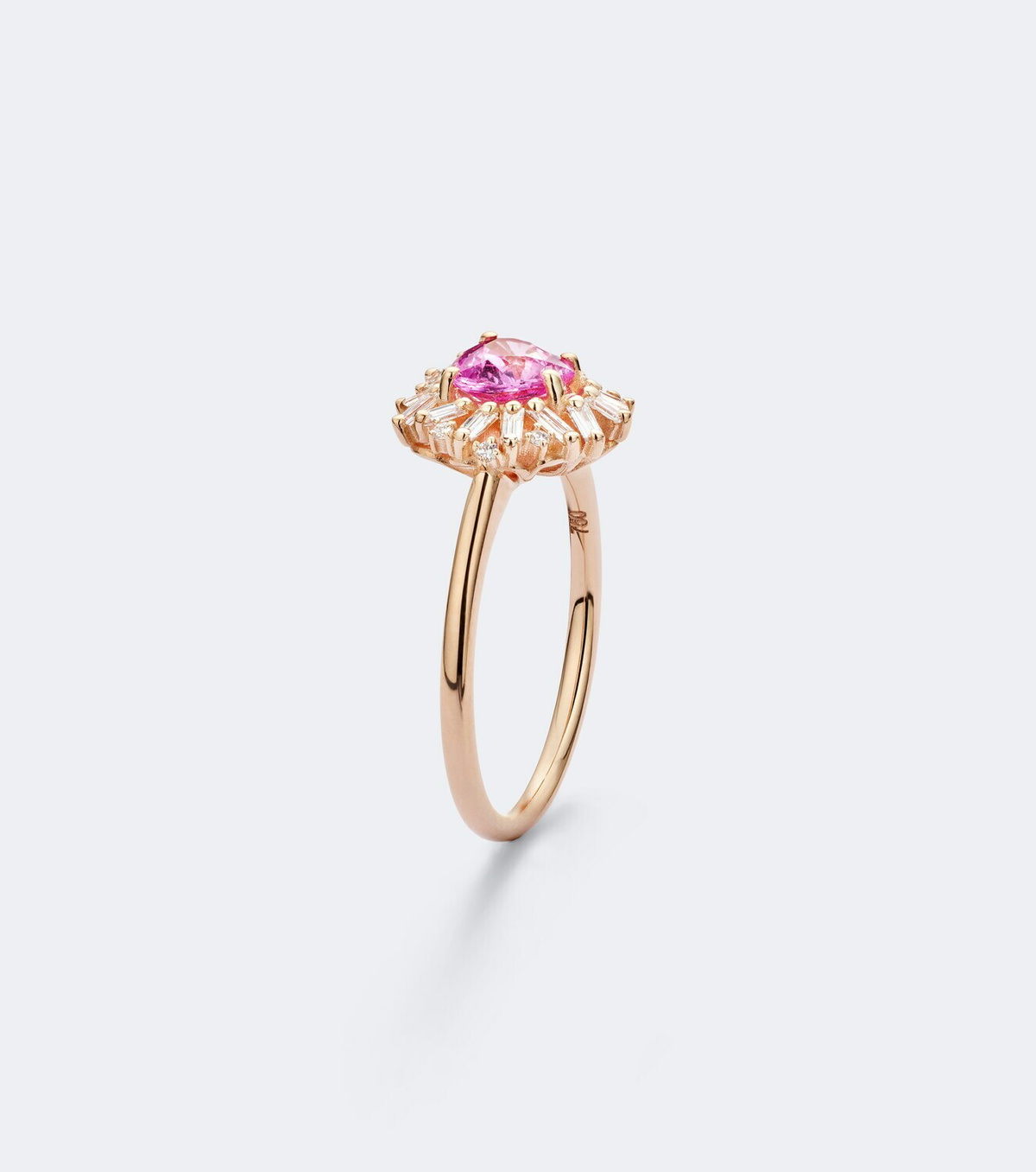Suzanne Kalan 18kt rose gold ring with sapphire and diamonds