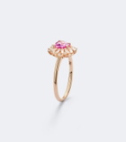 Suzanne Kalan 18kt rose gold ring with sapphire and diamonds