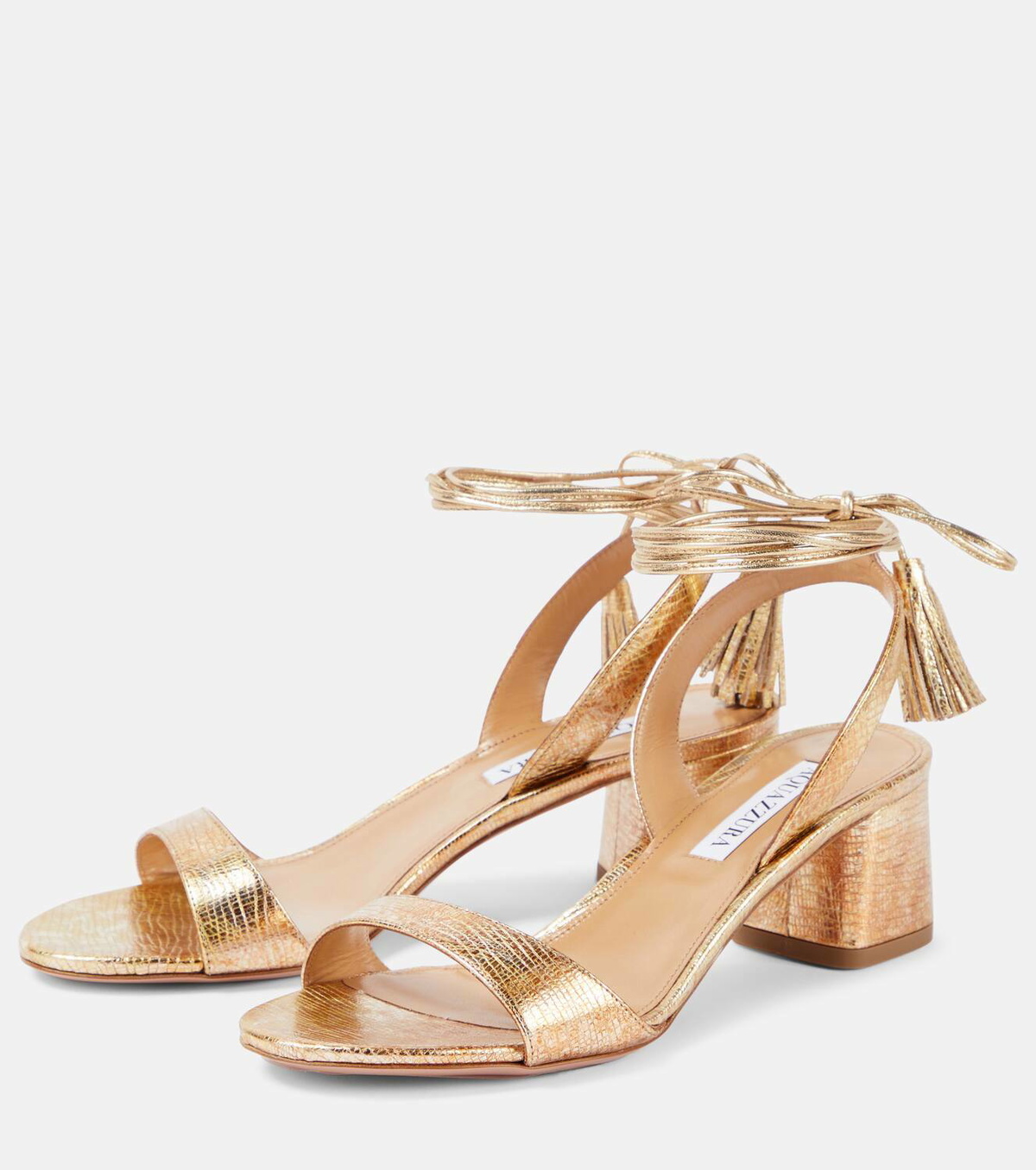 Aquazzura Alu metallic leather sandals Aquazzura