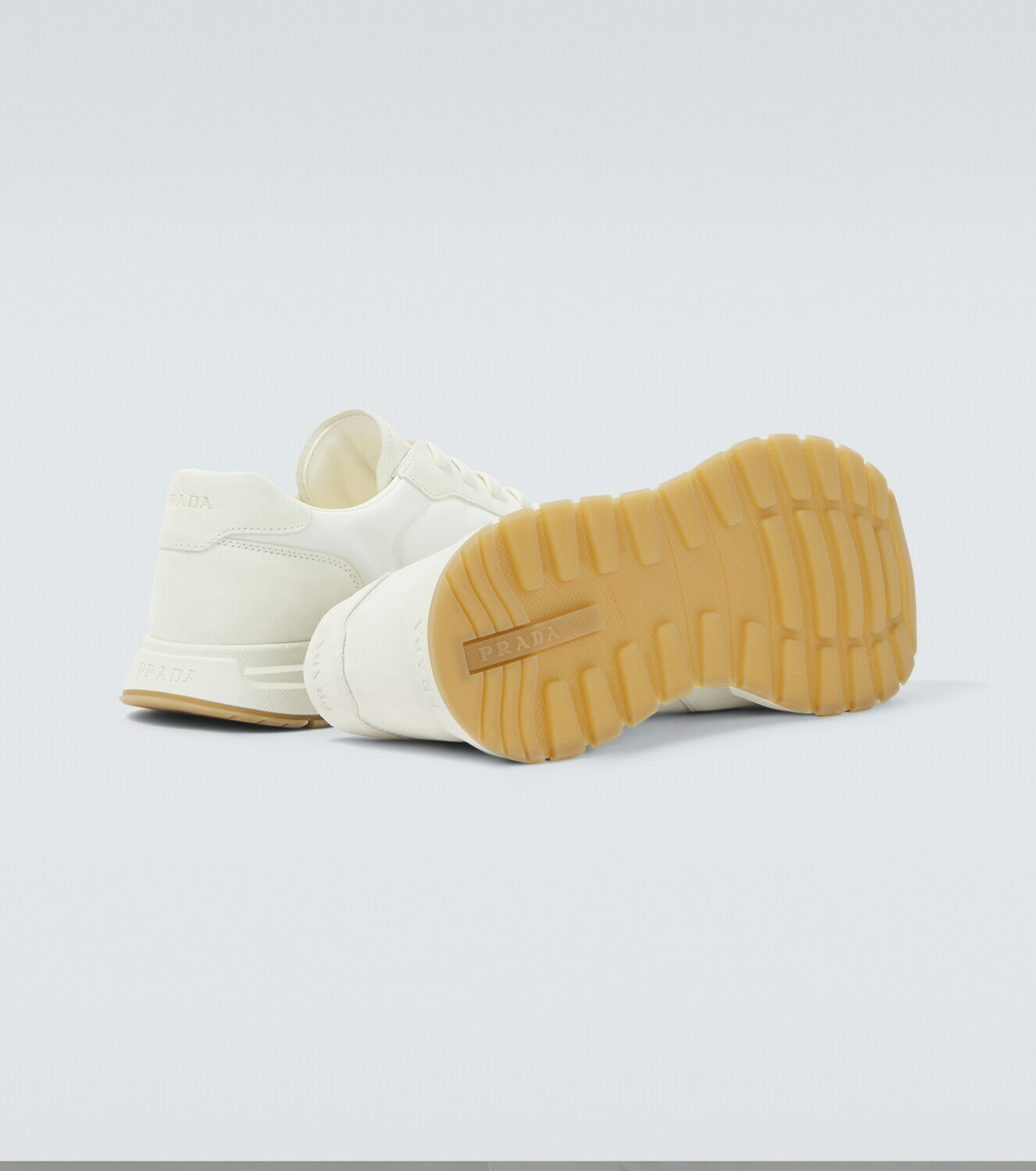 Prada Prax Re-Nylon suede-trimmed sneakers