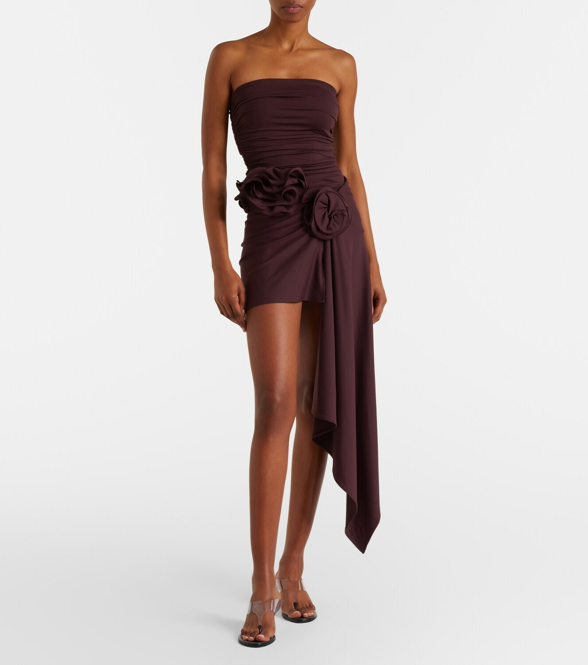Magda Butrym Floral-appliqué draped miniskirt
