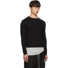 Rick Owens Black Lightening Level Round Neck Sweater