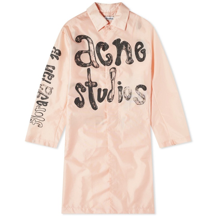 Photo: Acne Studios Men's Omack Nylon Cordura Coat in Peach Pink