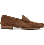 Yuketen - Suede Penny Loafers - Brown