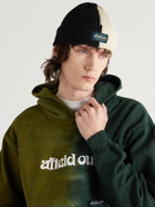Afield Out® - Logo-Appliquéd Ribbed Two-Tone Wool Beanie