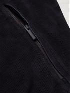 ERMENEGILDO ZEGNA - Slim-Fit Reversible Perforated Suede Blouson Jacket - Blue