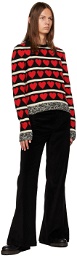 Meryll Rogge Red Graphic Sweater
