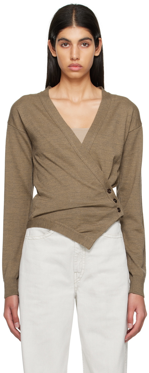 LEMAIRE Brown Wrap Cardigan Lemaire