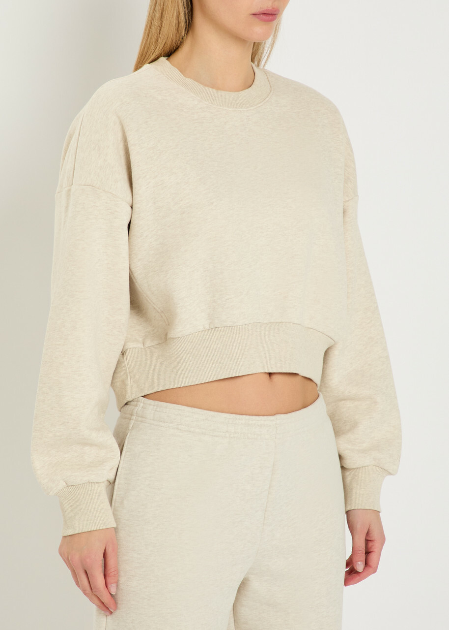 Vuori Restore Cotton-blend Sweatshirt Off White