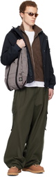 Stone Island Gray 9200012 Coated Nylon Metal ECONYL Tote