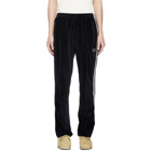 Needles Navy Velour Narrow Butterfly Track Pants