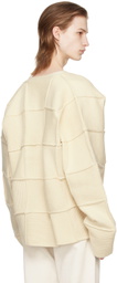 YOKE Off-White Patchwork Cardigan