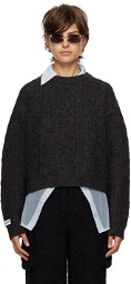 lesugiatelier Gray Crewneck Sweater