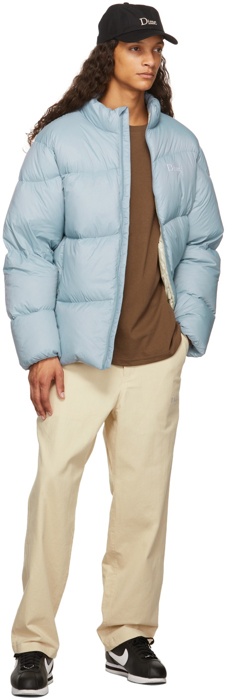 Dime Blue Midweight Wave Puffer Jacket Dime