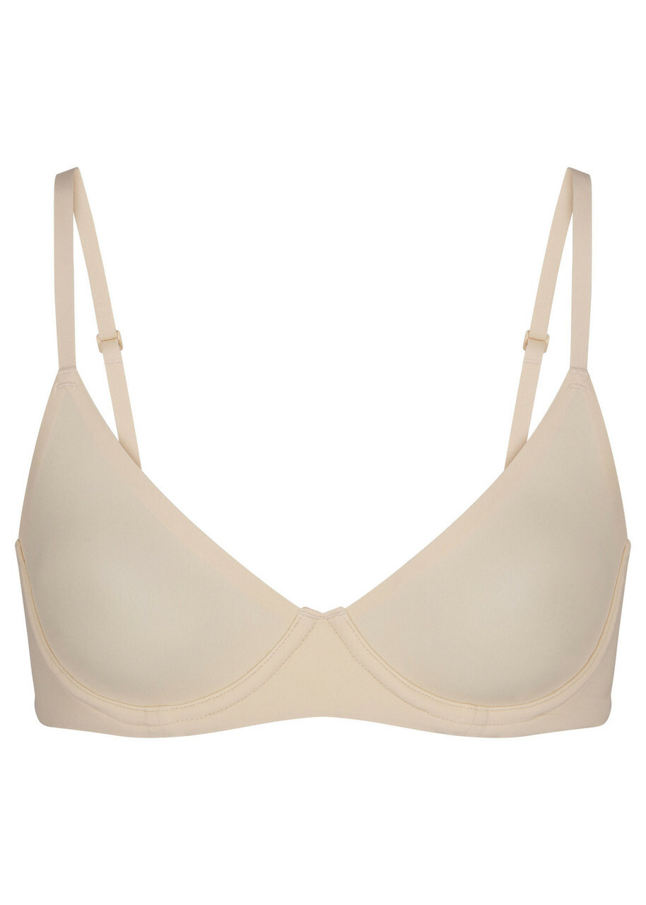 Skims Unlined Stretch-jersey Demi bra Cream