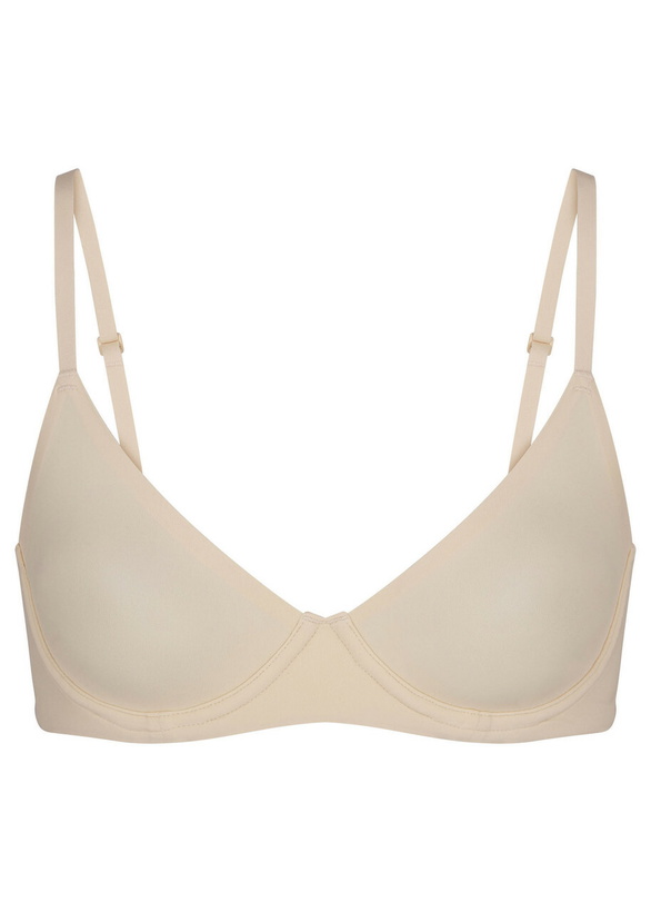Photo: Skims Unlined Stretch-jersey Demi bra Cream