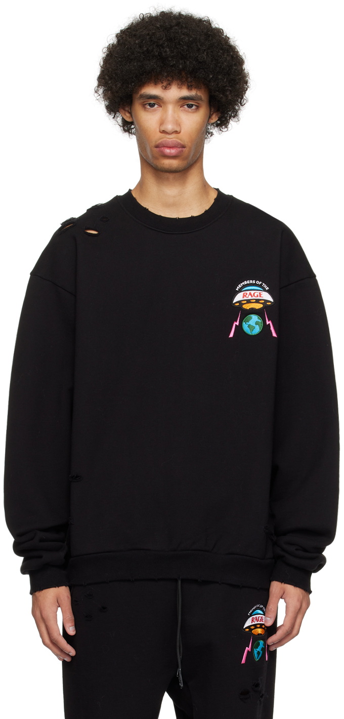 Members of the Rage Black Distressed Sweatshirt