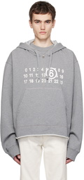 MM6 Maison Margiela Gray Half-Zip Hoodie