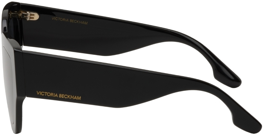 Victoria Beckham Black Oversize Cat-Eye Sunglasses